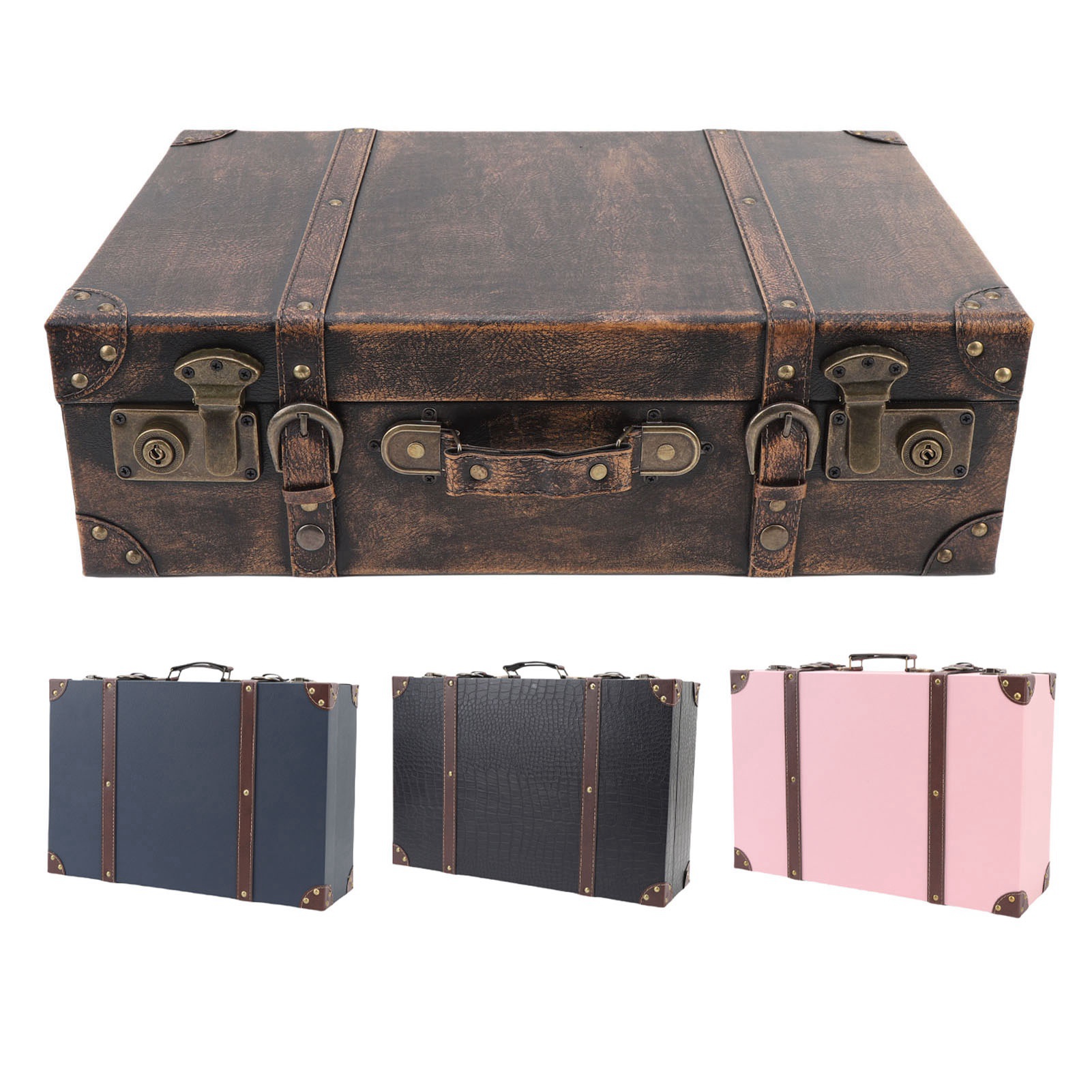 Retro Vintage Trunk Suitcase - Valise vintage de style voyage, boîte