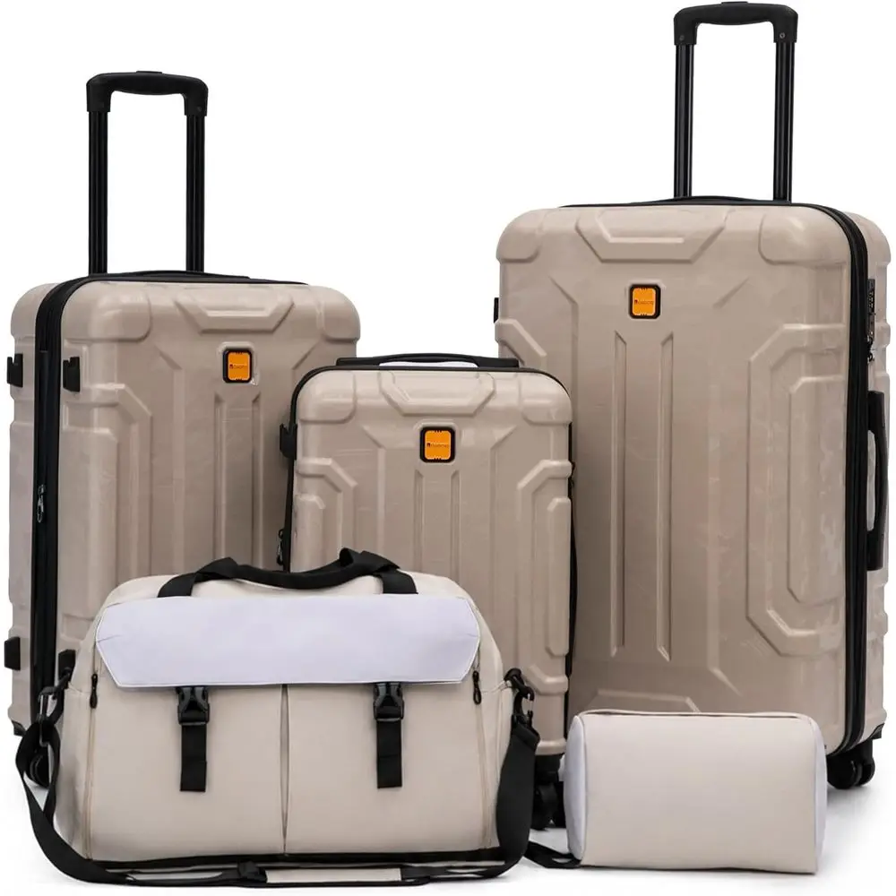 Expandable Hard Shell Luggage Set - Ensemble de 5 valises rigides, extensibles