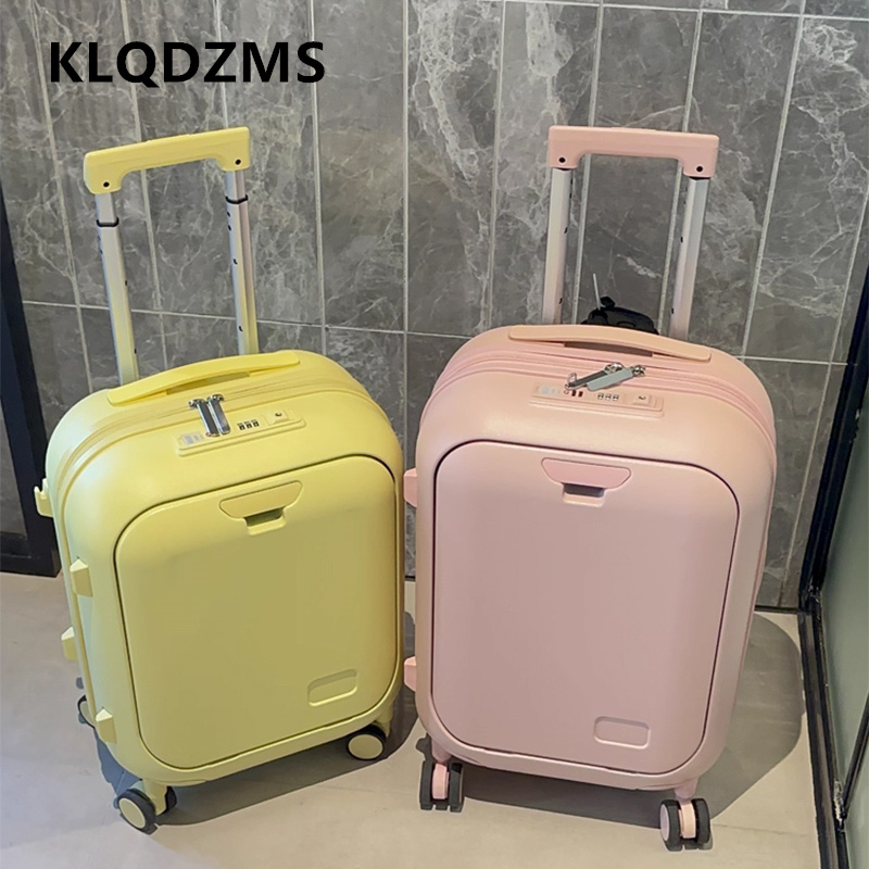 Front Opening Laptop Luggage 24 Inch - KLQDZMS Valise de voyage 18/20/24 pouces