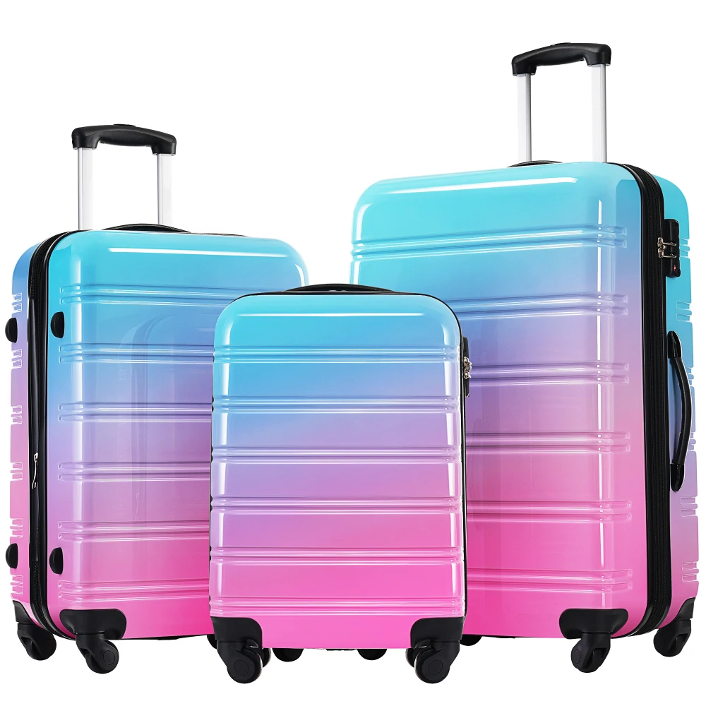 Expandable Hard Shell Luggage Set - Ensemble de valises rigides 3 pièces,