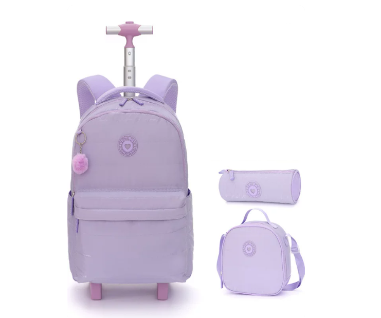 Foldable Rolling Luggage Bag - Sac à dos scolaire à roulettes