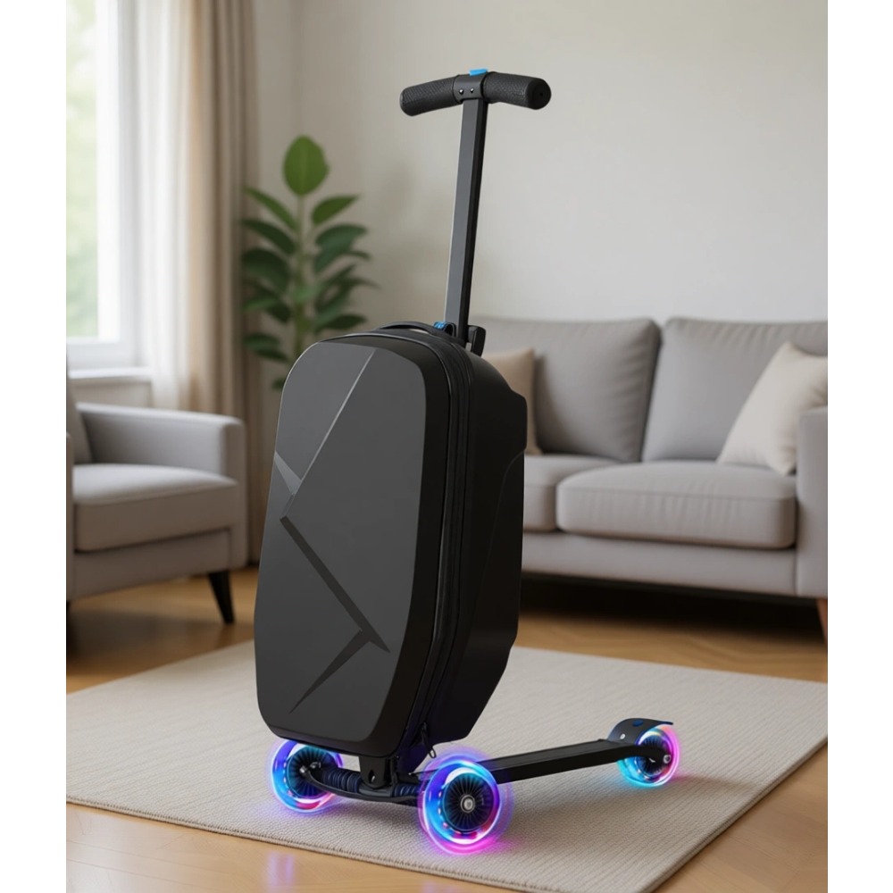 Kids Ride On Suitcase Scooter - Valise-trottinette pour enfants : Valise pliable