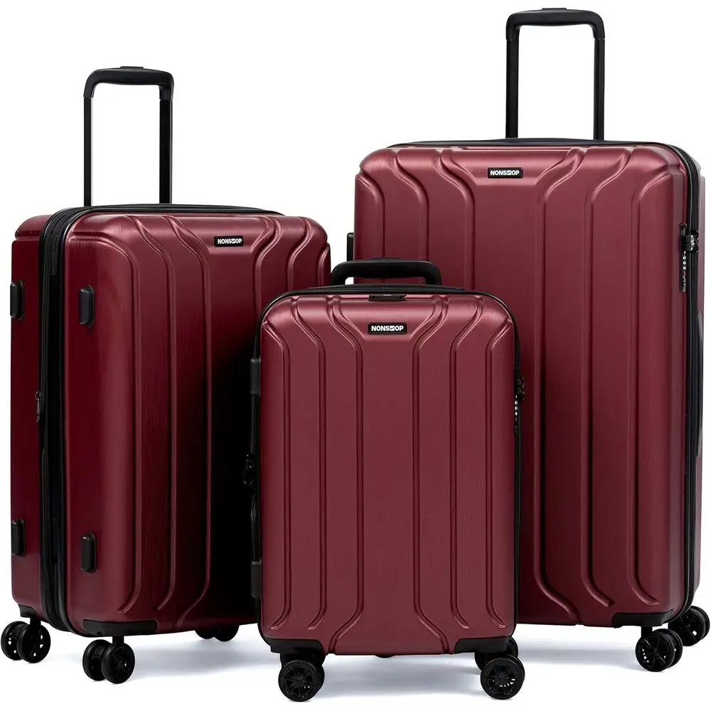 Expandable Hard Shell Luggage Set - Ensemble de bagages à roulettes extensibles
