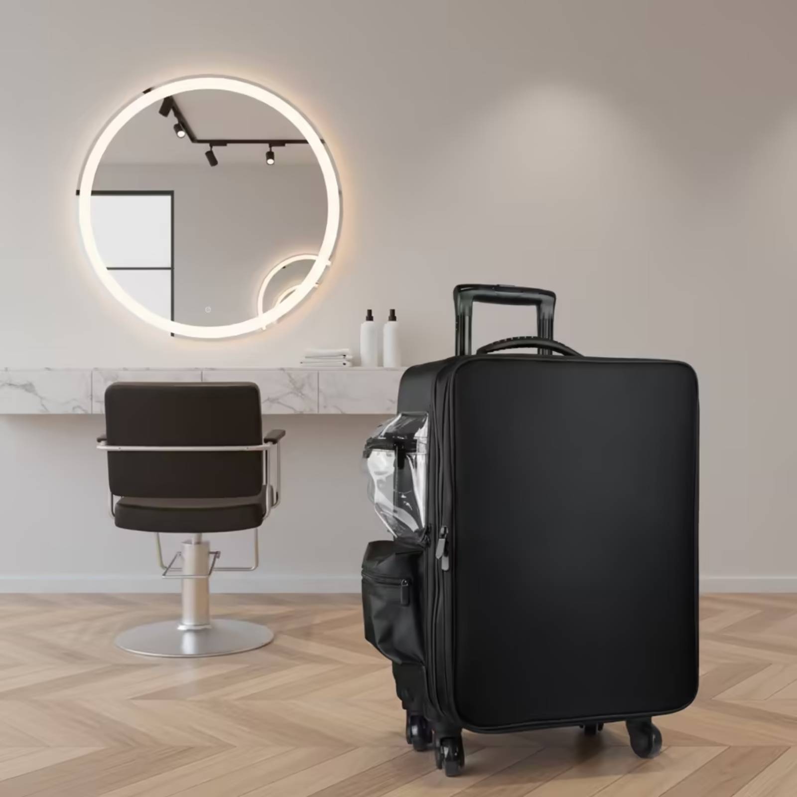 Backpacks - Valise de maquillage à roulettes pivotantes,