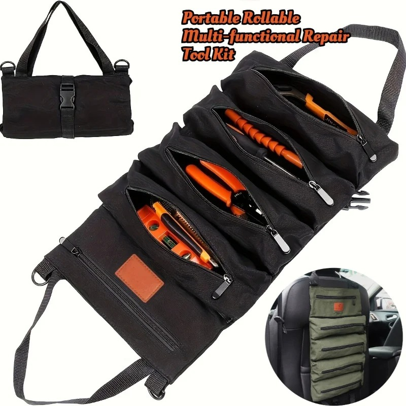 Foldable Rolling Luggage Bag - Sac à outils en toile multi-usages,
