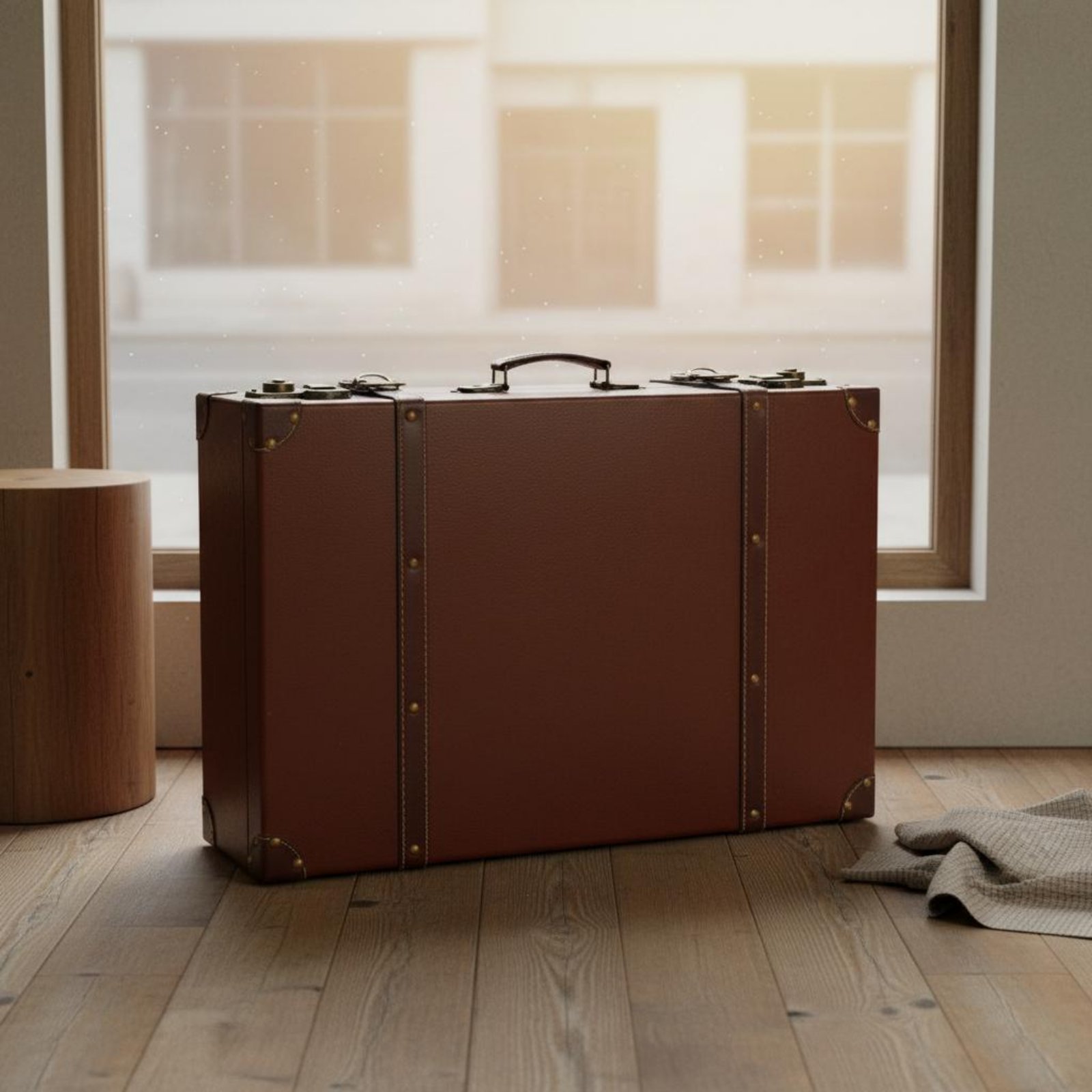 Retro Vintage Trunk Suitcase - Ensemble de 3 valises vintage, accessoire