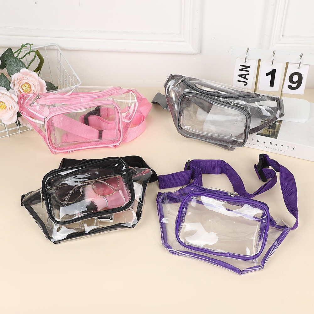 Handbags - Sac banane transparent en PVC multicolore,