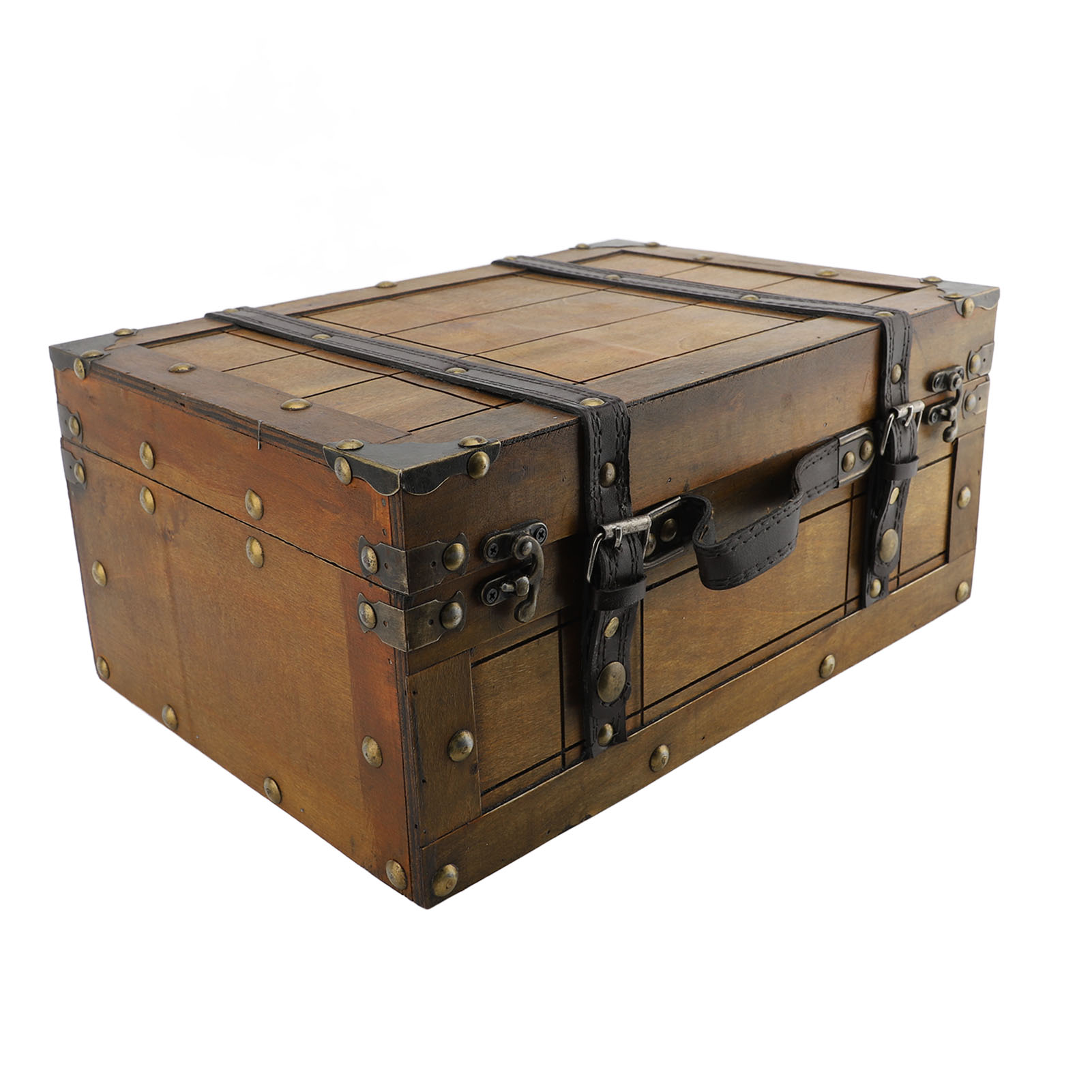 Retro Vintage Trunk Suitcase - Valise rétro en bois synthétique, boîte