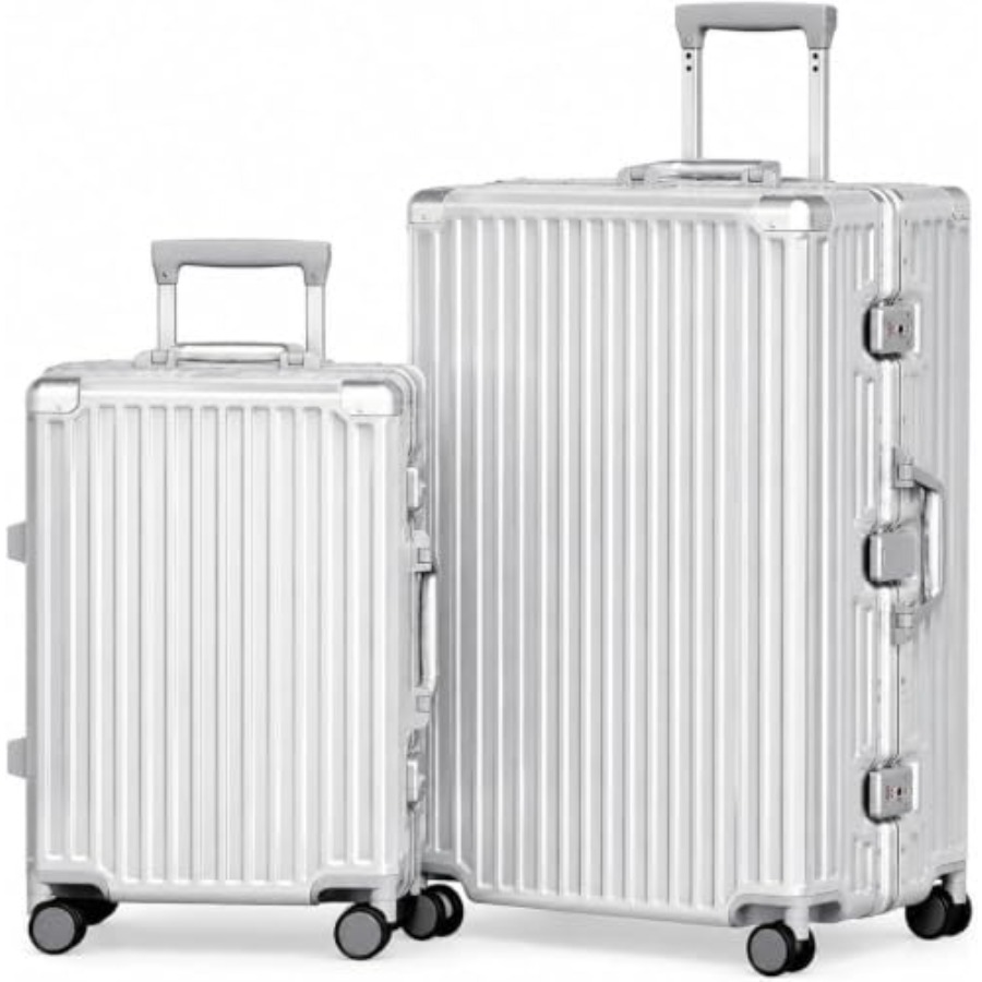 Aluminum Frame Carry On Luggage - Ensemble de bagages 2 pièces, cadre