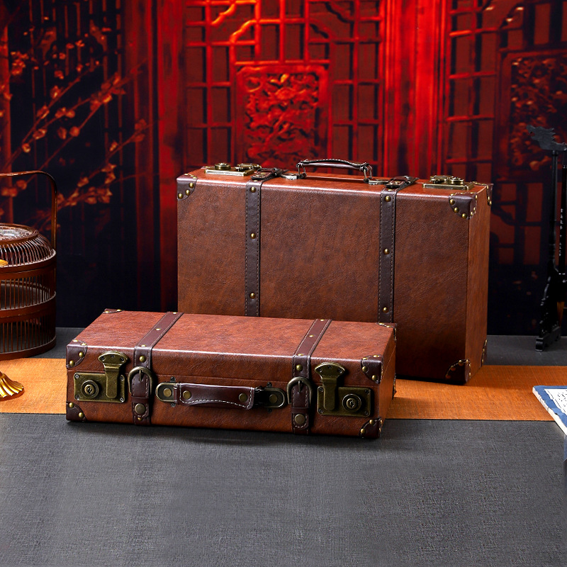 Retro Vintage Trunk Suitcase - Valise en bois Vintage, boîte de