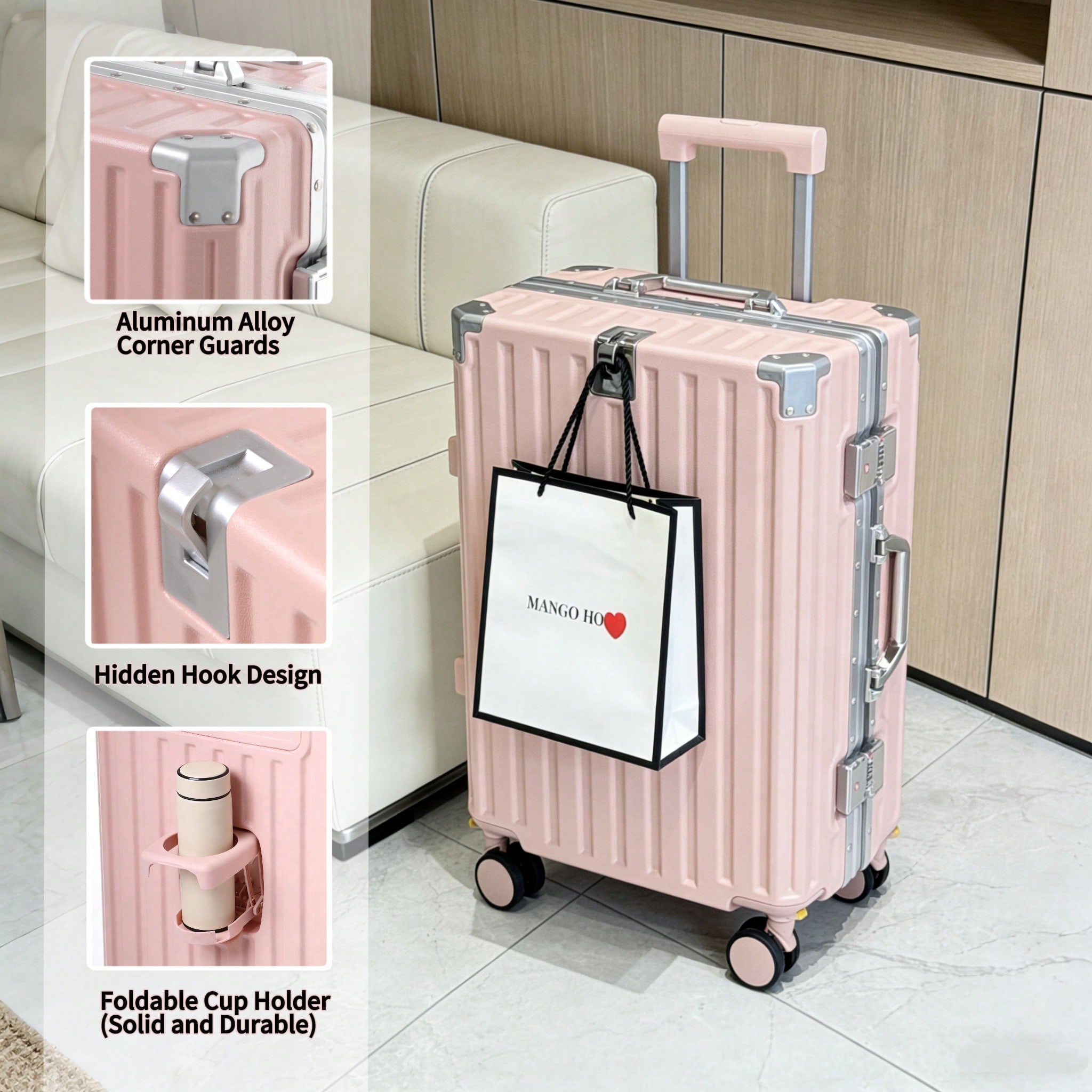 Valise cabine 20 pouces approu - Aluminum Frame Carry On Luggage avis et prix