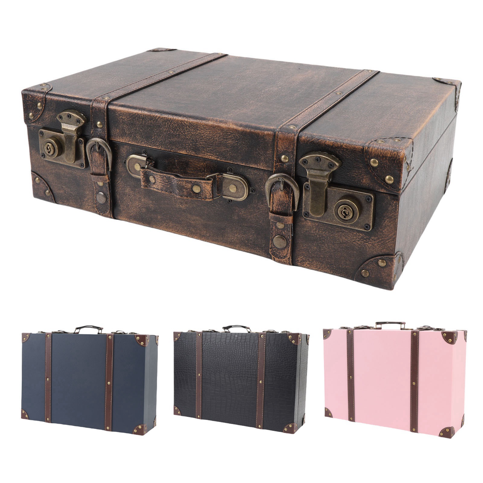 Valise vintage de style voyage - Retro Vintage Trunk Suitcase avis et prix