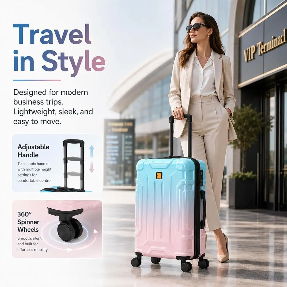 Ensemble de 5 valises rigides, - Expandable Hard Shell Luggage Set avis et prix