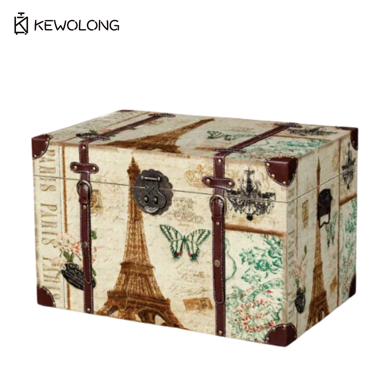 Boîte de rangement en bois à m - Retro Vintage Trunk Suitcase avis et prix