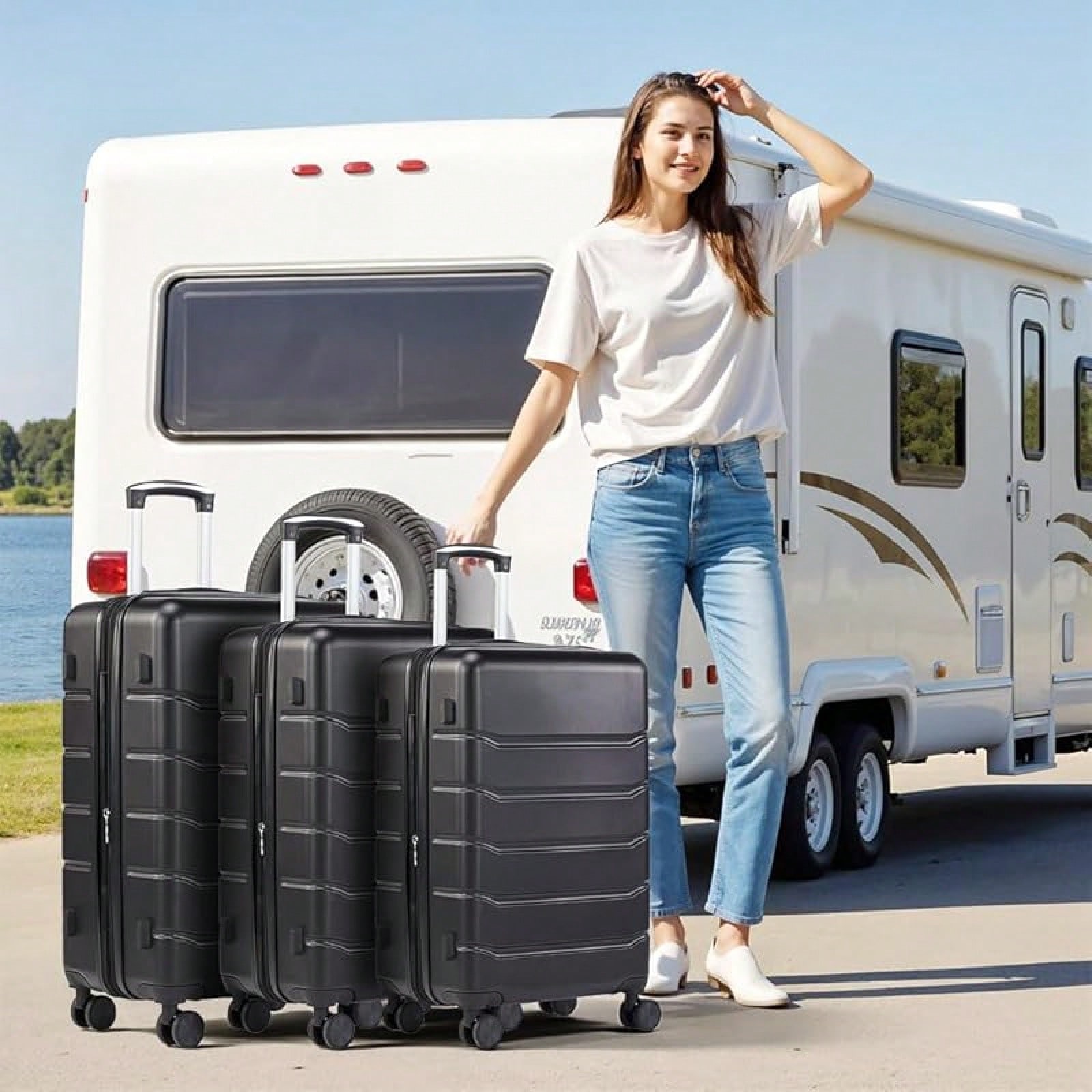 Ensemble de bagages 3 pièces,  - Expandable Hard Shell Luggage Set avis et prix