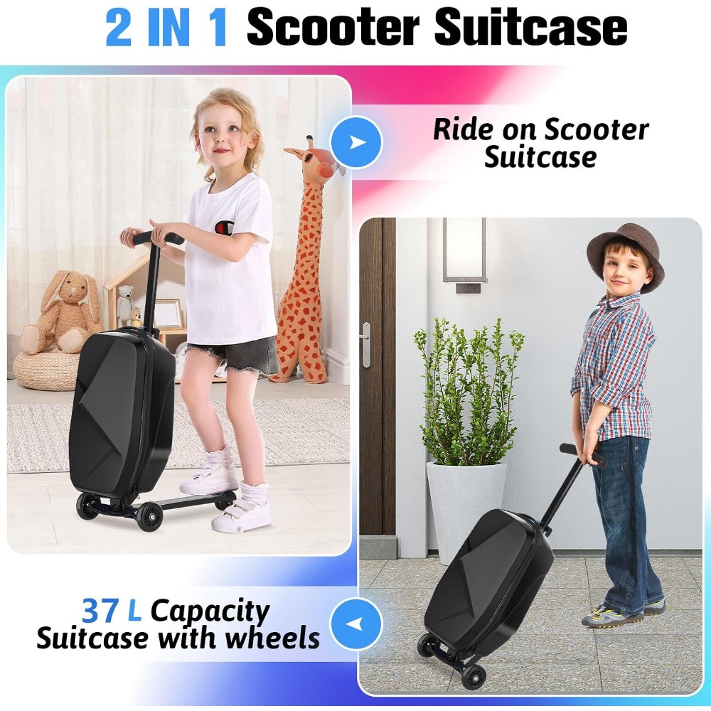 Valise-trottinette pour enfant - Kids Ride On Suitcase Scooter avis et prix