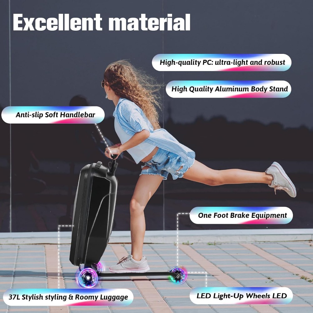 Valise-trottinette pour enfant - Kids Ride On Suitcase Scooter avis et prix