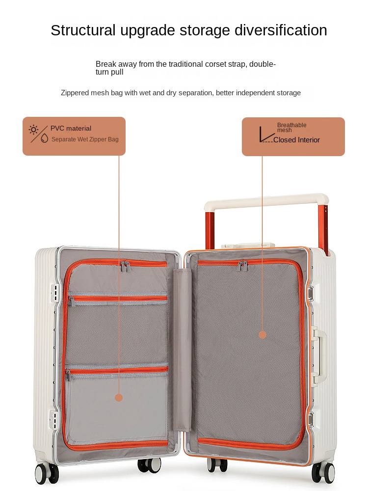Nouvelle valise à poignée larg - Aluminum Frame Carry On Luggage avis et prix