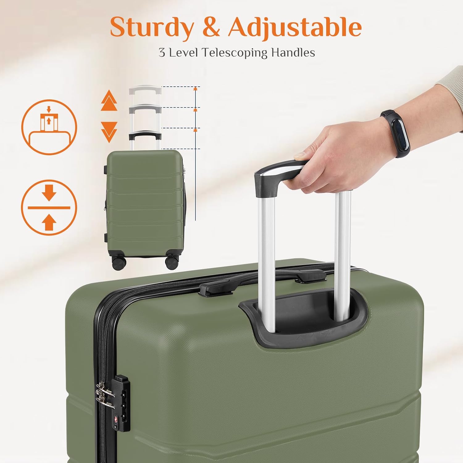 Valise cabine 28 pouces, valis - Expandable Hard Shell Luggage Set avis et prix