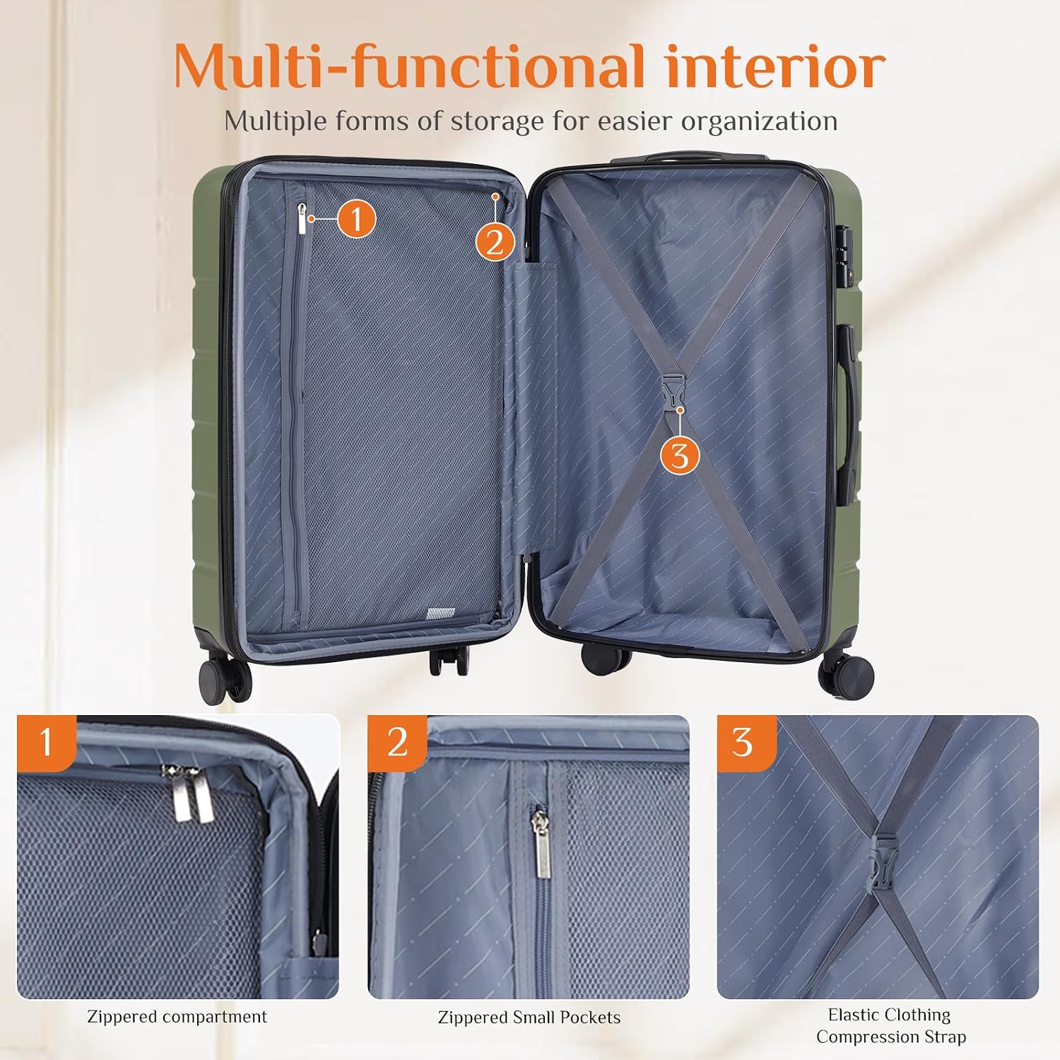 Valise cabine 28 pouces, valis - Expandable Hard Shell Luggage Set avis et prix