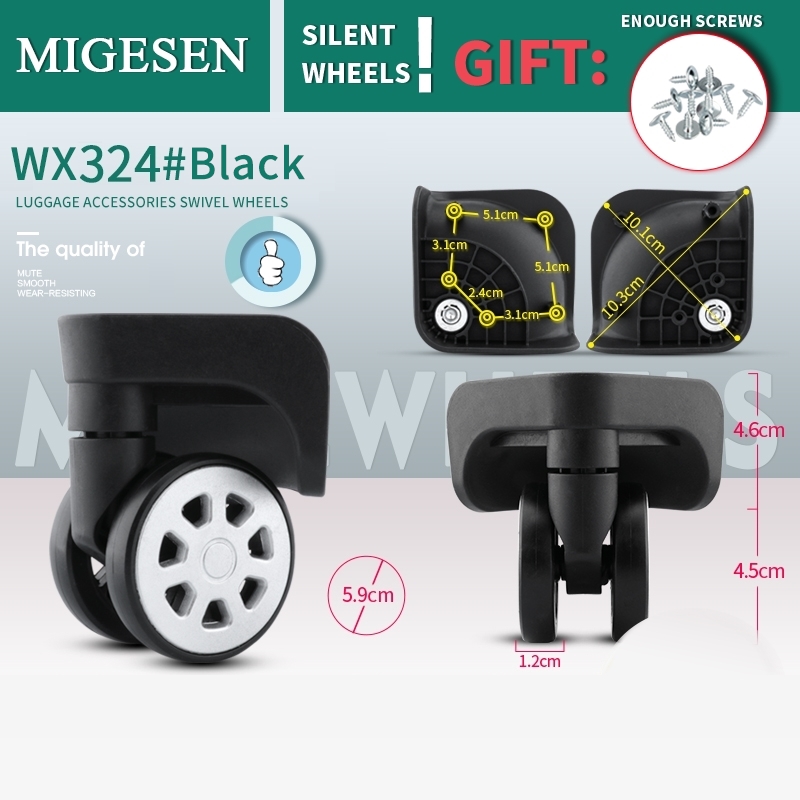 1 paire de roues à bagages uni - Silent Replacement Luggage Wheels avis et prix
