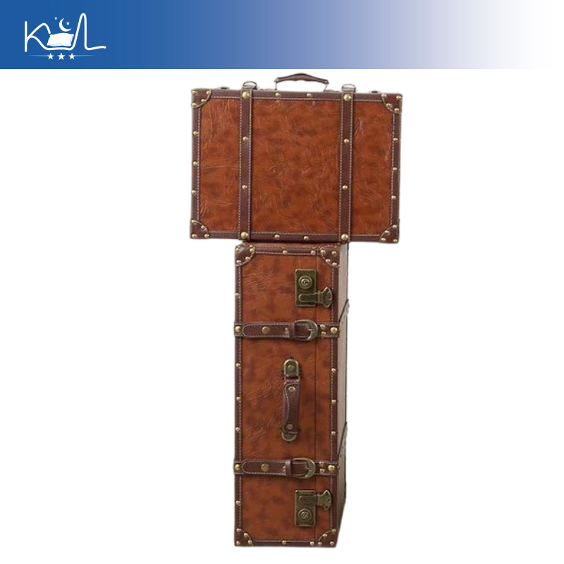 Valise décorative vintage marr - Retro Vintage Trunk Suitcase avis et prix