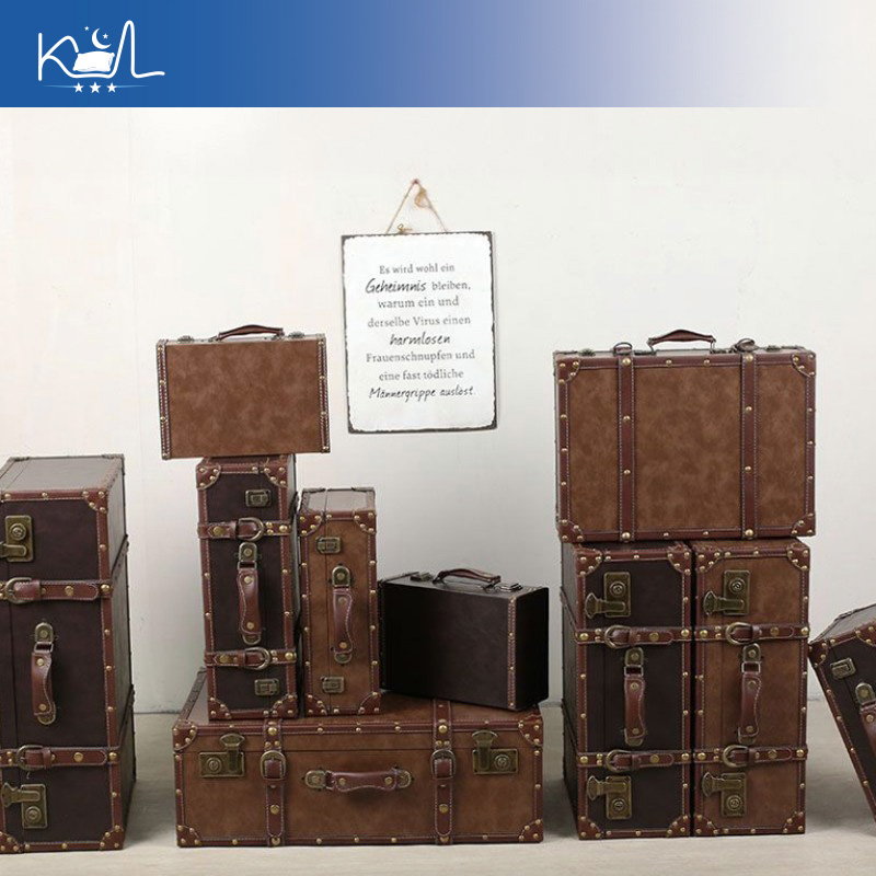 Valise décorative vintage marr - Retro Vintage Trunk Suitcase avis et prix