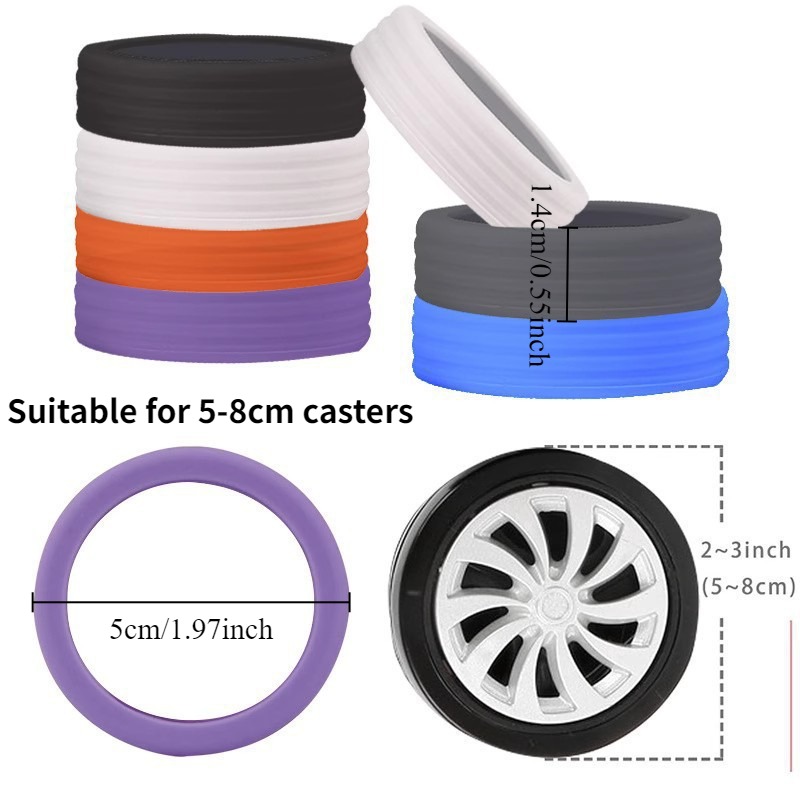 8 pièces de protections en cao - Silent Replacement Luggage Wheels avis et prix