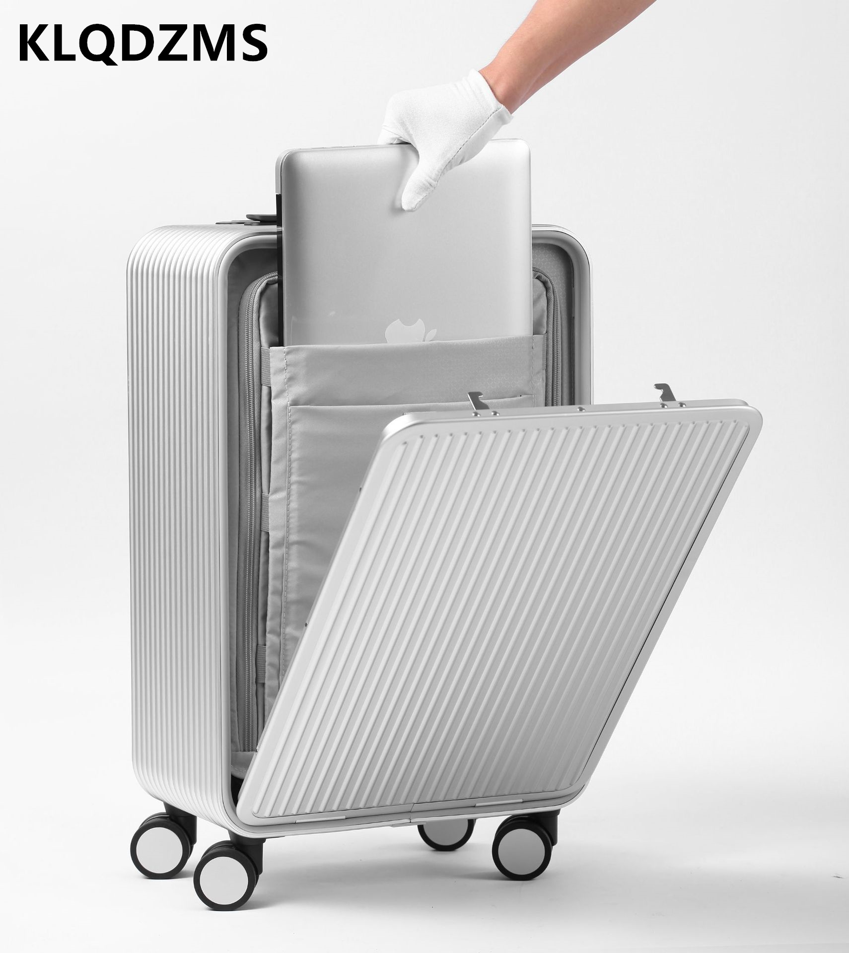 KLQDZMS bagages tout en alumin - Front Opening Laptop Luggage 24 Inch avis et prix