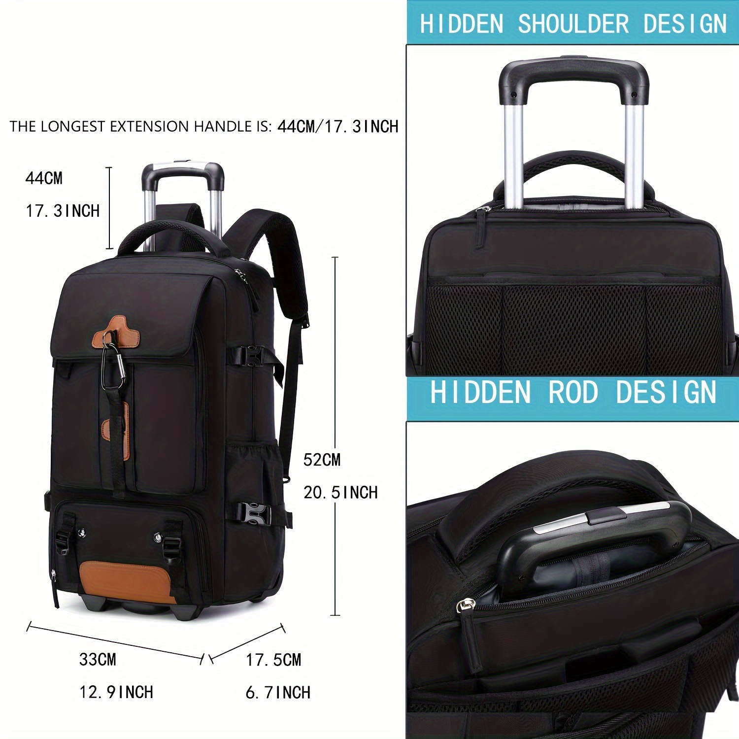 Sac à dos à roulettes grande c - Foldable Rolling Luggage Bag avis et prix