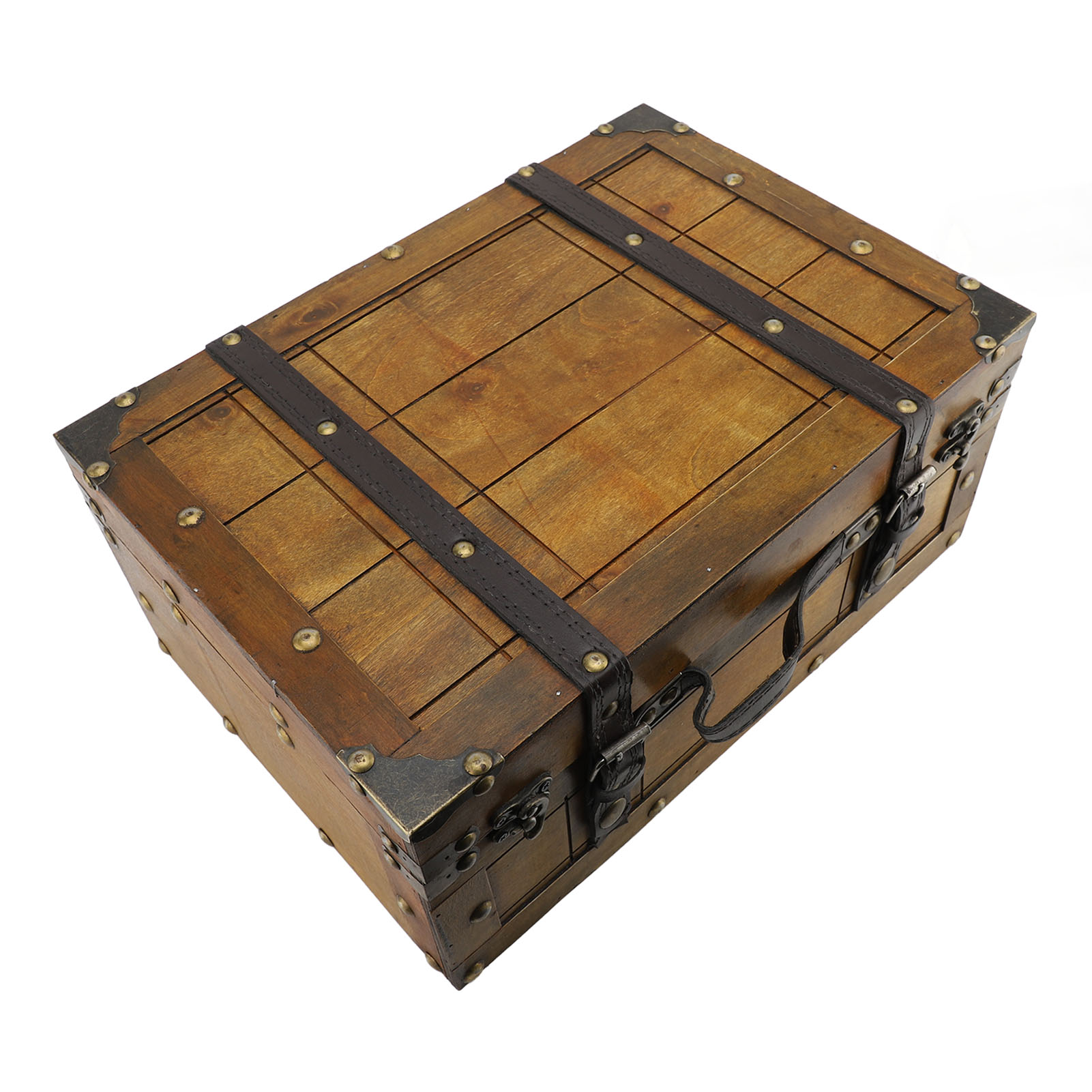 Valise rétro en bois synthétiq - Retro Vintage Trunk Suitcase avis et prix