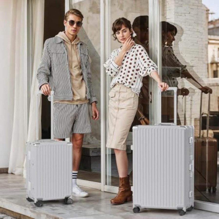 Ensemble de bagages 2 pièces,  - Aluminum Frame Carry On Luggage avis et prix