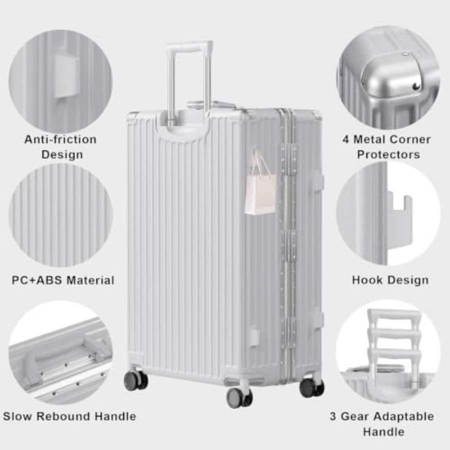 Ensemble de bagages 2 pièces,  - Aluminum Frame Carry On Luggage avis et prix