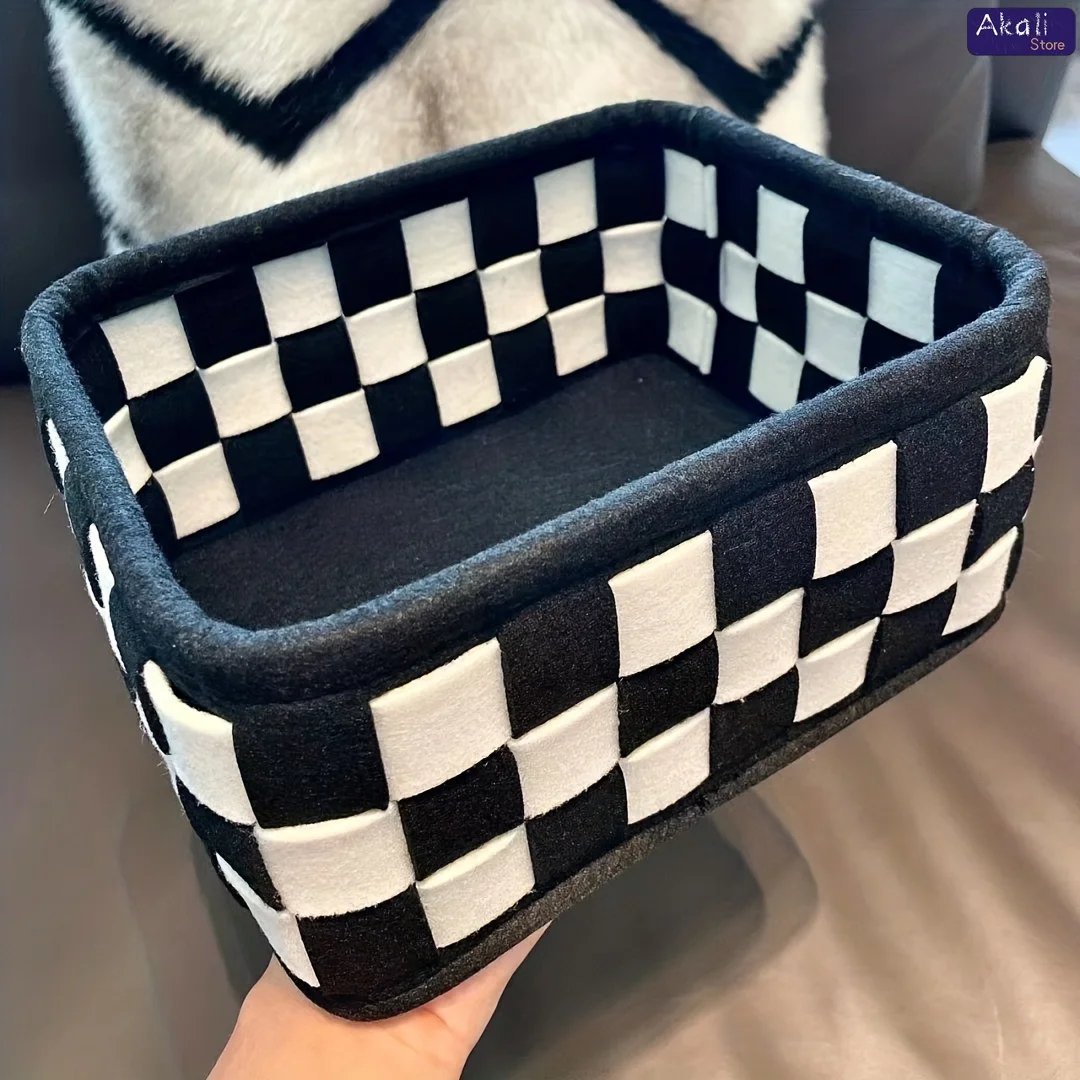 Panier de rangement à carreaux - Cosmetic Bags avis et prix