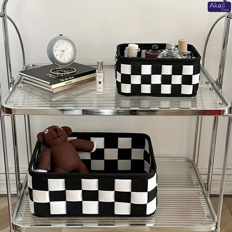 Panier de rangement à carreaux - Cosmetic Bags avis et prix