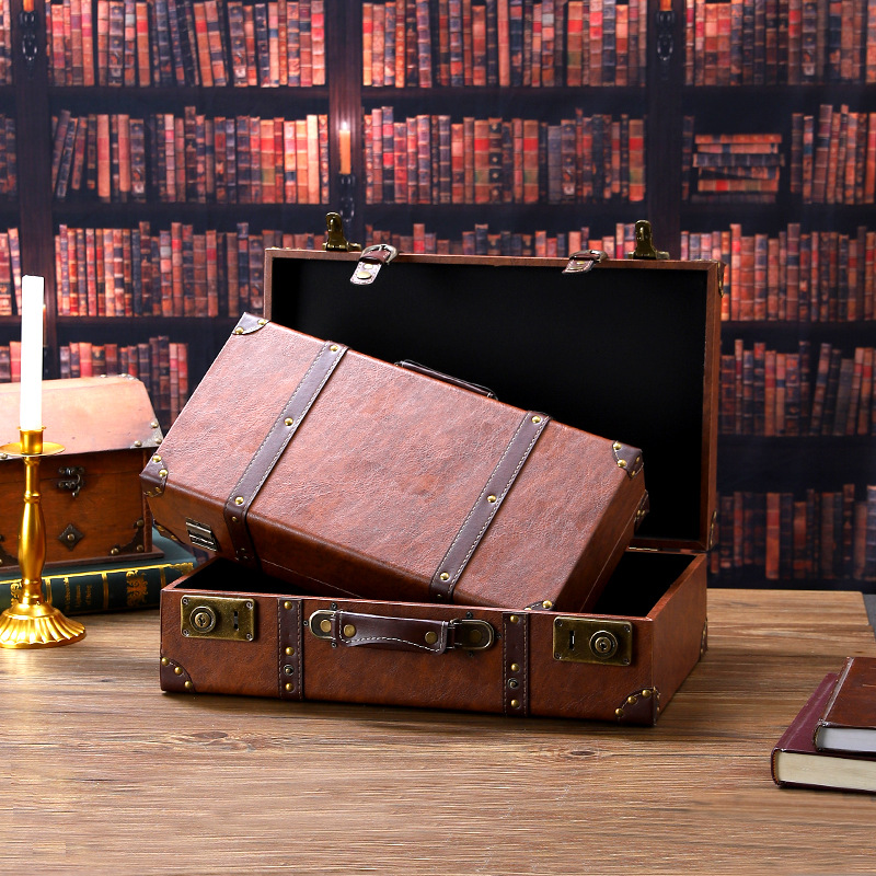 Valise en bois Vintage, boîte  - Retro Vintage Trunk Suitcase avis et prix